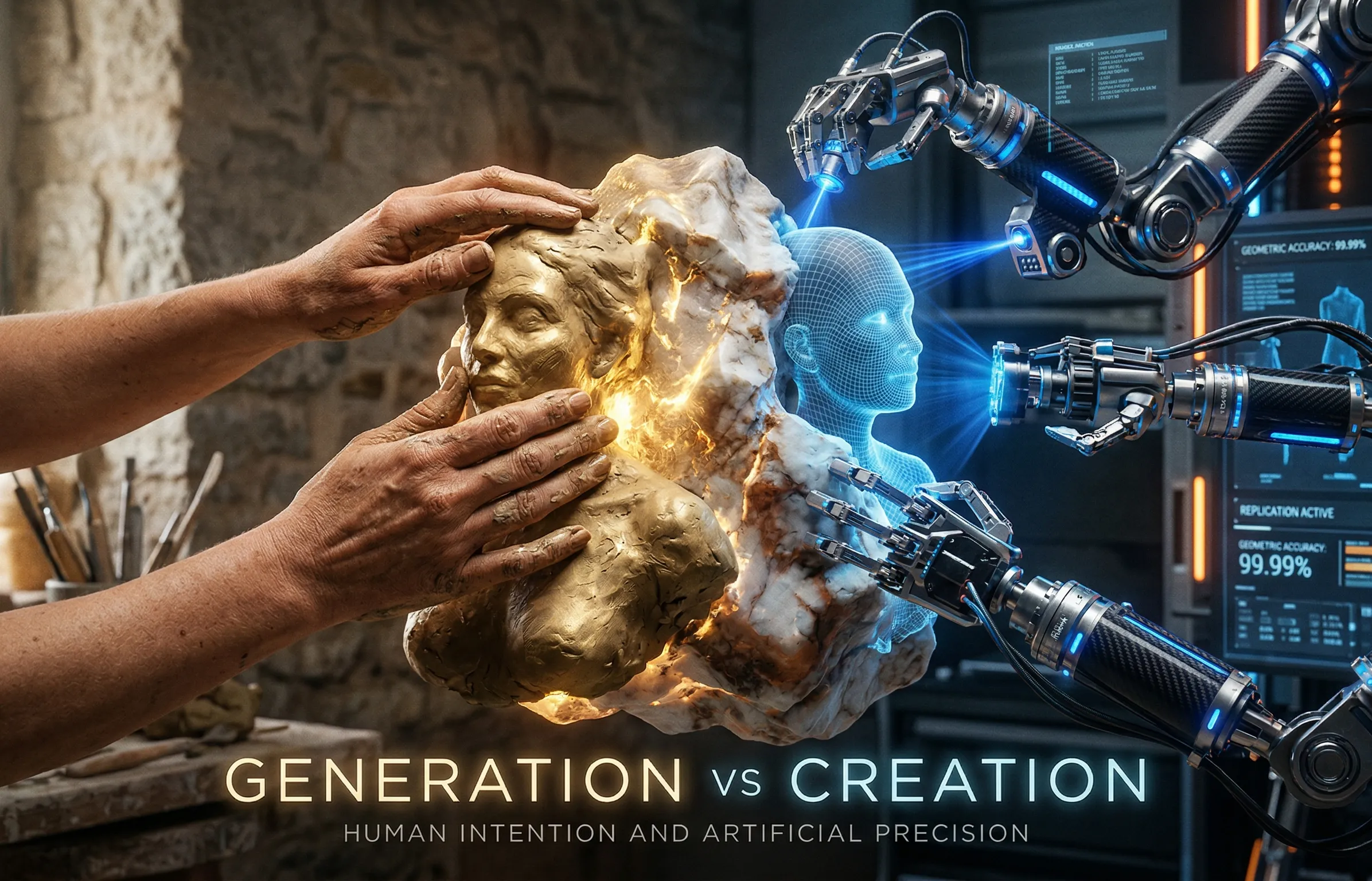 Generation vs Creation — Human intention and artificial precision